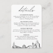 Buffalo New York Wedding Details Eintrittskarte Begleitkarte (Vorderseite)