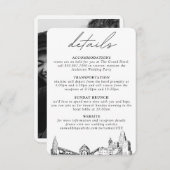 Buffalo New York Wedding Details Eintrittskarte Begleitkarte (Vorne/Hinten)