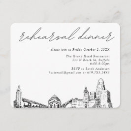 Buffalo New York Wedding Elegantes Probe Dinner Begleitkarte