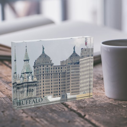 Buffalo, New Yorker Historische Sehenswürdigkeiten Fotoblock