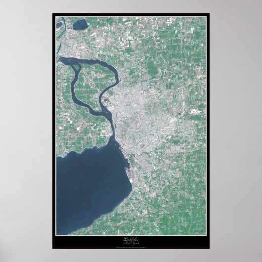 Buffalo, New Yorker Satellitenposter Poster (Vorne)