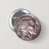 Buffalo Nickel Button (Vorne & Hinten)