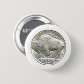BUFFALO NICKEL BUTTON (Vorne & Hinten)