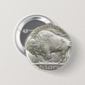 BUFFALO NICKEL BUTTON (Vorne & Hinten)