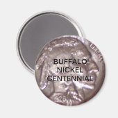 Buffalo Nickel Centennial Magnet (Vorderseite/Rückseite)