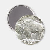 BUFFALO NICKEL MAGNET (Vorderseite/Rückseite)