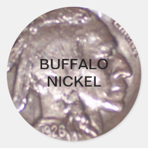 Buffalo Nickel Runder Aufkleber