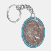 Buffalo Nickel Schlüsselring (Vorderseite links)