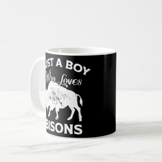 Buffalo nur ein Junge, der Bisons Liebe Kaffeetasse (Vorderseite Links)