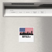 Buffalo NY American Flag Magnet (In Situ (Geschirrspüler))