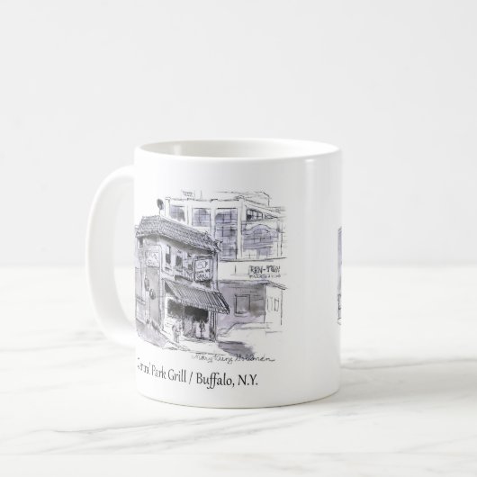 Buffalo NY Central Park Grill Taverne Originelle K Kaffeetasse (Vorderseite Links)