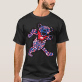 Buffalo Ny Crazy Striped Tancing Football Bären T-Shirt (Vorderseite)