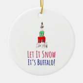 Buffalo NY Electric Tower Personalisiert Weihnacht Keramik Ornament (Vorne)