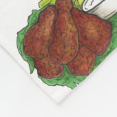 Buffalo NY GRILLEN Hot Chicken Wings Celery Feinsc Fleecedecke (Ecke)