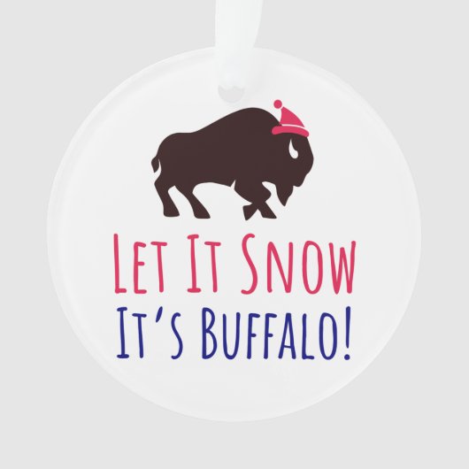 Buffalo NY Let It Schnee Niedlich Buffalo 716 Weih Ornament (Vorderseite)