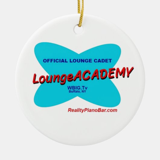 Buffalo NY Lounge Academy Retro Space Age Keramik Ornament (Vorne)