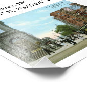 Buffalo NY Map Koordiniert Vintagen Stil Fotodruck (Ecke)