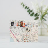 Buffalo NY Maps Collage Postcard 35 Postkarte (Stehend Vorderseite)