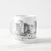 Buffalo NY Marine Drive Apartments Brutalist Coffe Kaffeetasse (Vorderseite Links)