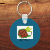 Buffalo Ny New York Hot Bbq Chicken Wings Celery _ Schlüsselanhänger (Vorderseite)