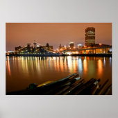 Buffalo, NY @ night Poster (Vorne)