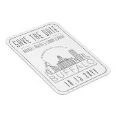 Buffalo NY Wedding Stylized Skyline Save the Date Magnet (Rechte Seite)