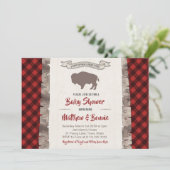 Buffalo oder Bison Great Plains Baby Dusche Einladung (Stehend Vorderseite)