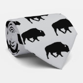 Buffalo Pattern Silhouette Rustikal Krawatte (Gerollt)