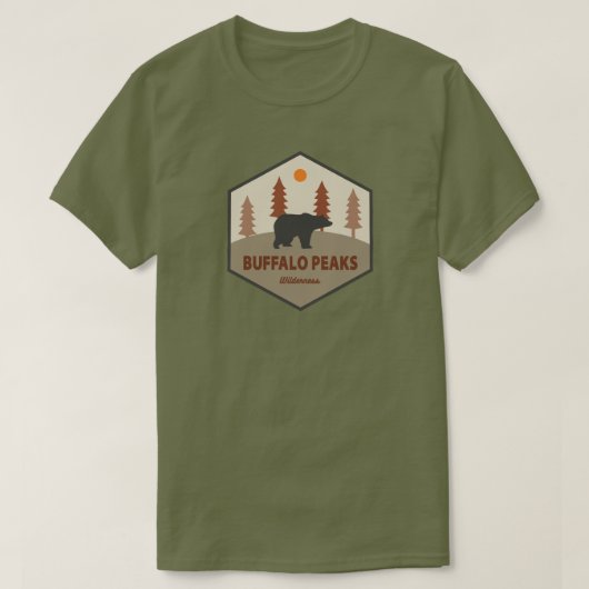 Buffalo Peaks Wilderness Colorado Bär T-Shirt (Design vorne)