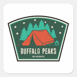 Buffalo Peaks Wilderness Colorado Camping Quadratischer Aufkleber