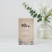 Buffalo Pink Cactus Girl Baby Shower Buchanfrage Begleitkarte (Stehend Vorderseite)
