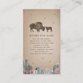 Buffalo Pink Cactus Girl Baby Shower Buchanfrage Begleitkarte (Vorderseite)