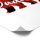 Buffalo Pläd Daddy Bear Fathers Day Ohrts Poster (Ecke)