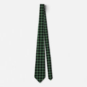 Buffalo Plaid Black Green Fall Krawatte (Vorderseite)