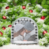 Buffalo Plaid Black White Fall Schneekugeln (Weihnachten)