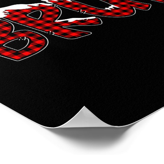 Buffalo Plaid Bruh Santa Hat Christmas Xmas Pajama Poster (Ecke)