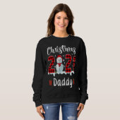 Buffalo Plaid Christmas 2021 Daddy Snowman Sweatshirt (Vorne ganz)