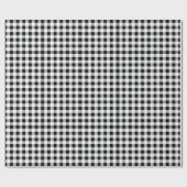 Buffalo Plaid Christmas Black White Geschenkpapier (Flach)