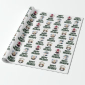 Buffalo Plaid Christmas Photo Collage Black Green Geschenkpapier (Ungerollt)