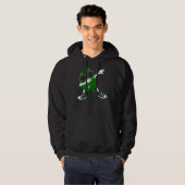 Buffalo Plaid Dabbing Shamrock Irish Ireland St Pa Hoodie (Vorne ganz)