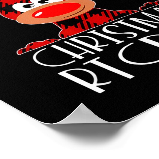 Buffalo Plaid Deer Christmas Rt Crew Resratory The Poster (Ecke)