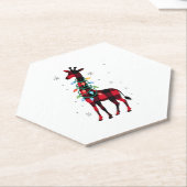 Buffalo Plaid Family Matching Giraffe Christmas Pa Untersetzer (angewinkelt)