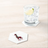 Buffalo Plaid Family Matching Giraffe Christmas Pa Untersetzer (Vor Ort)