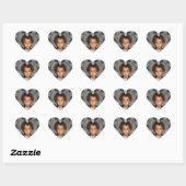 Buffalo Plaid Heart Photo Sticker Custom Picture   (Blatt)