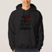 Buffalo Plaid Heart Valentines Day Eighth graders  Hoodie (Vorderseite)