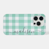 Buffalo Plaid Karo Kalligrafie iPhone-Hülle iPhone Hülle (Rückseite (Horizontal))