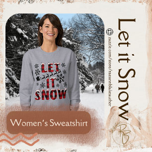Buffalo Plaid Let It Snow Damen-Sweatshirt Sweatshirt