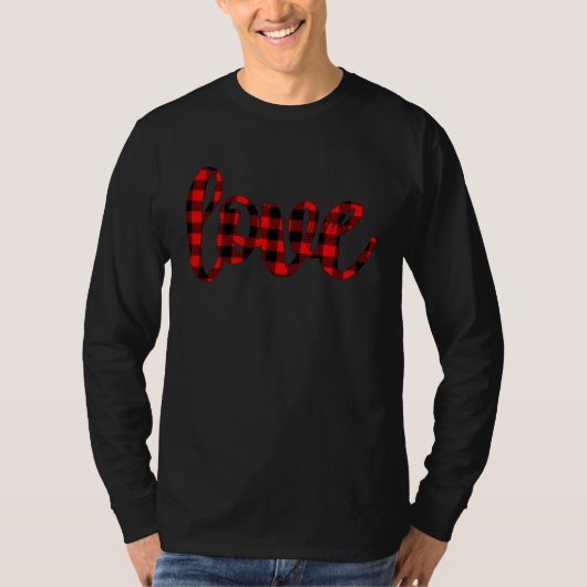 Buffalo Plaid Love T-Shirt (Vorderseite)