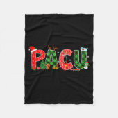Buffalo Plaid Pacu Nurse Christmas Tree Santa Xmas Fleecedecke (Vorderseite)