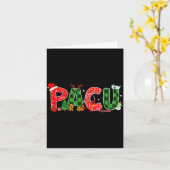 Buffalo Plaid Pacu Nurse Christmas Tree Santa Xmas Karte (Gelbe Blume)